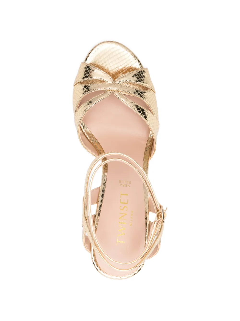 TWINSET Sandalen met enkelbandje Goud