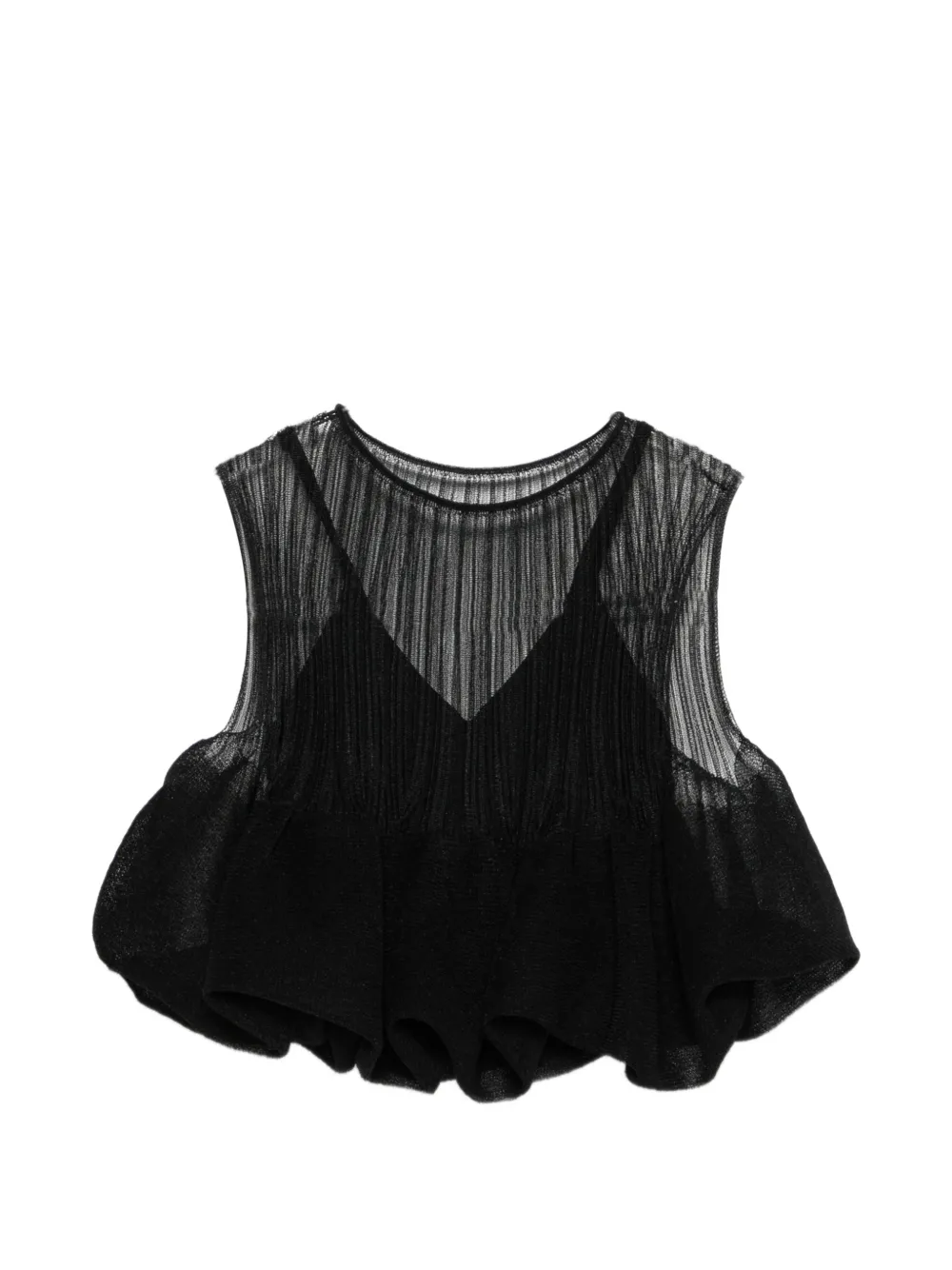 CFCL pleated sleeveless top - Black