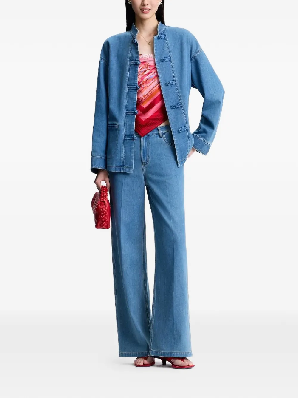 Shanghai Tang Jack met knoop Blauw