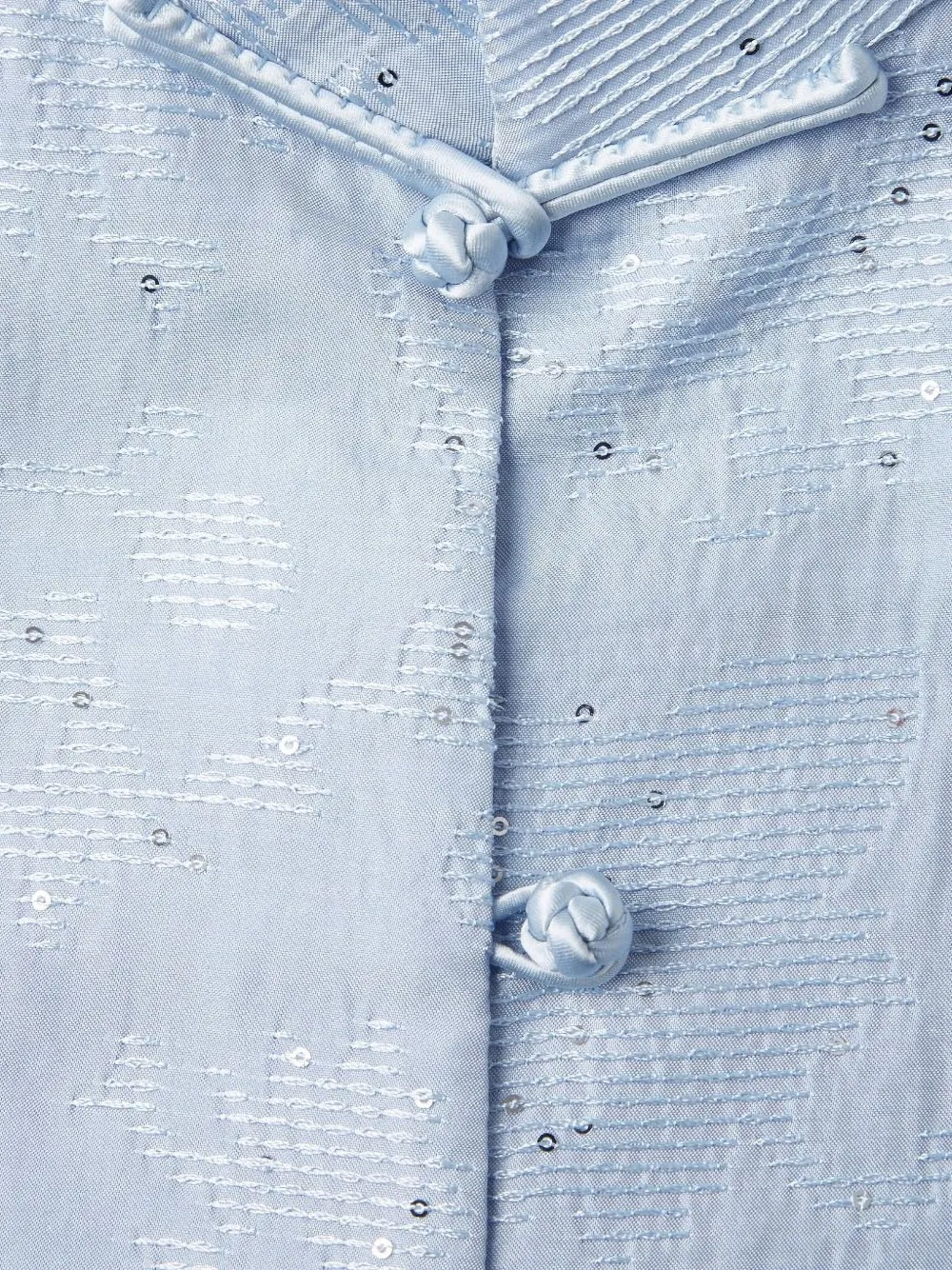  Shanghai Tang Sequin Embellished Kimono Jacket - Blue 