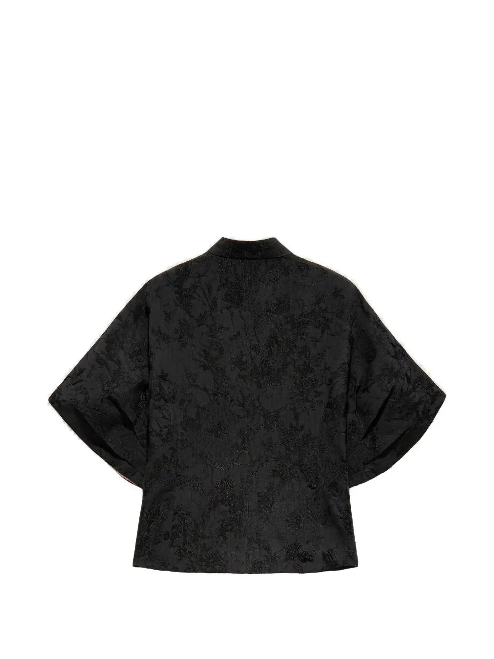  Shanghai Tang Jacquard Short Sleeve Jacket - Black 