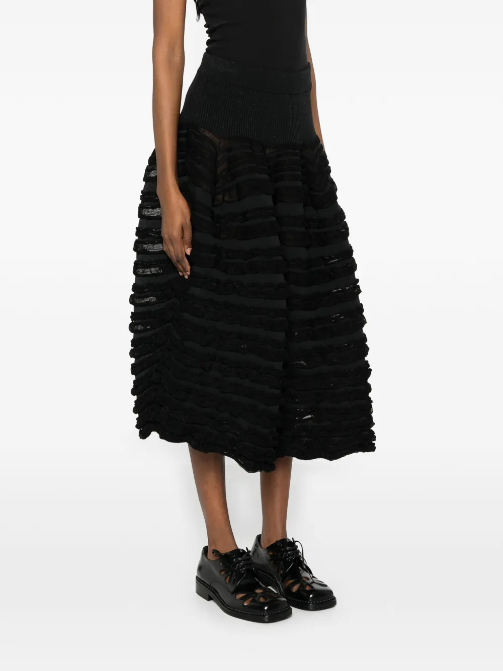  Cfcl Ruffled Midi Skirt - Black 