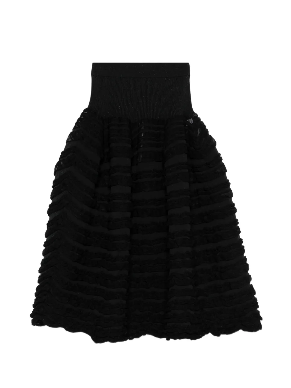 CFCL ruffled midi skirt - Nero