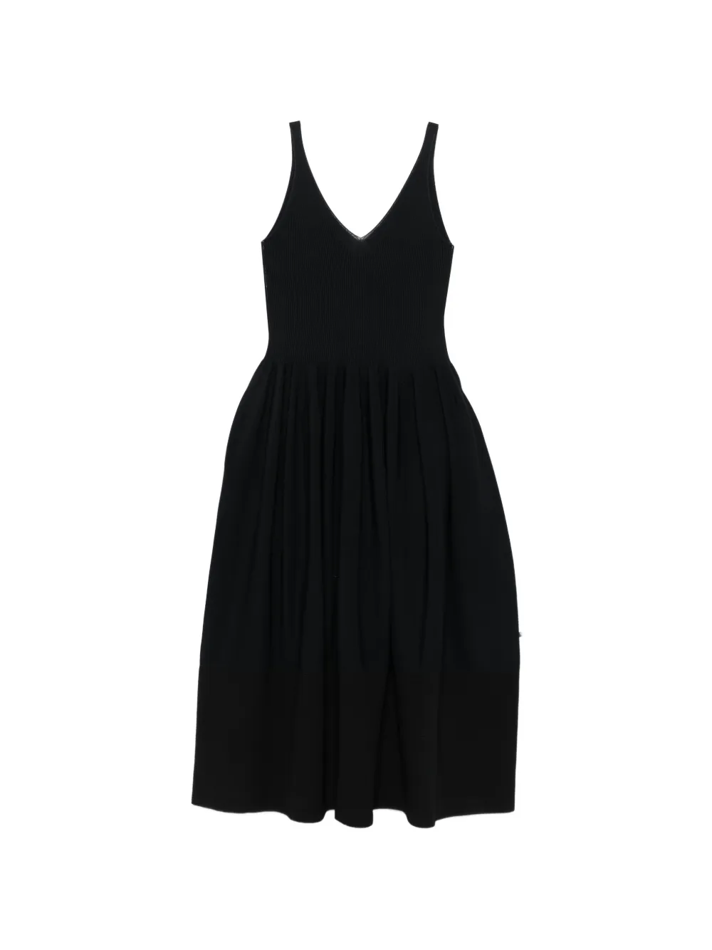 CFCL Rivulet V-neck midi dress - Nero