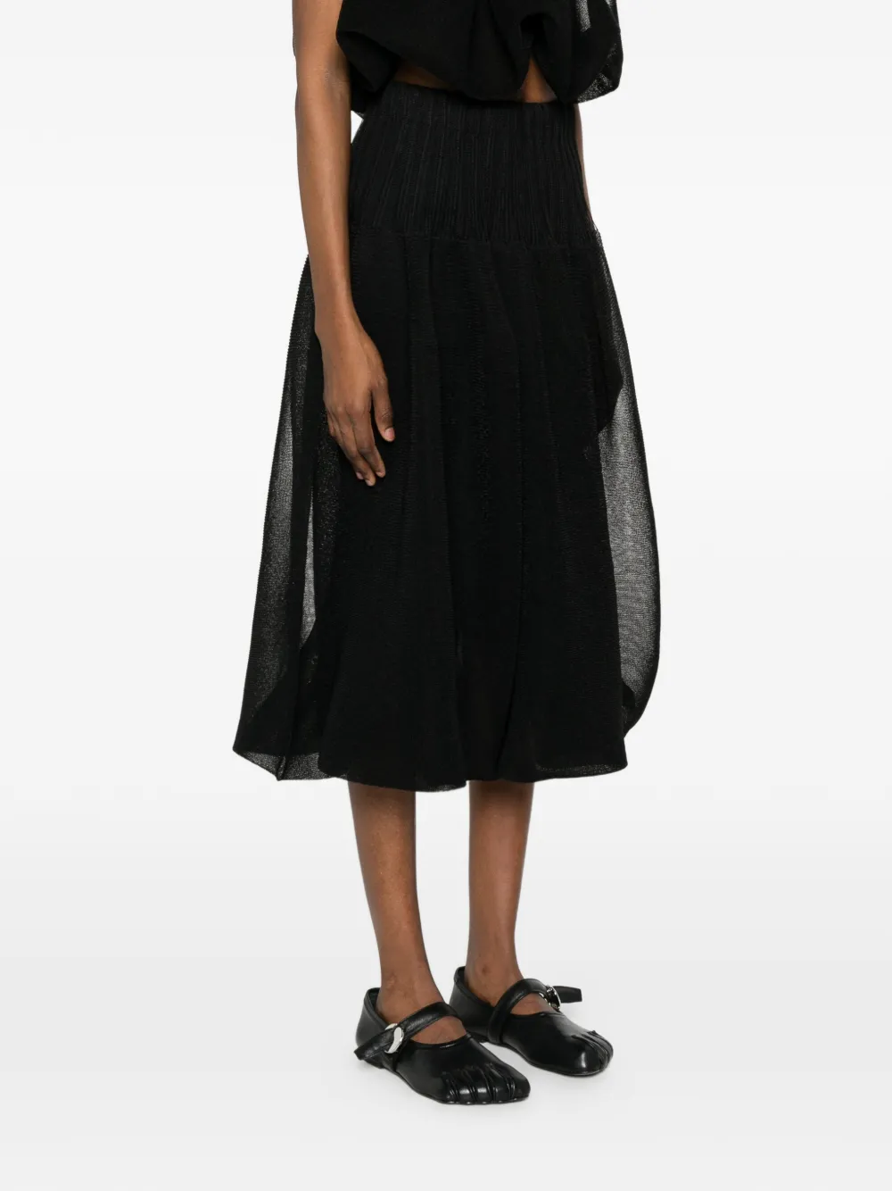 Cfcl Pleated Midi Skirt - Black 