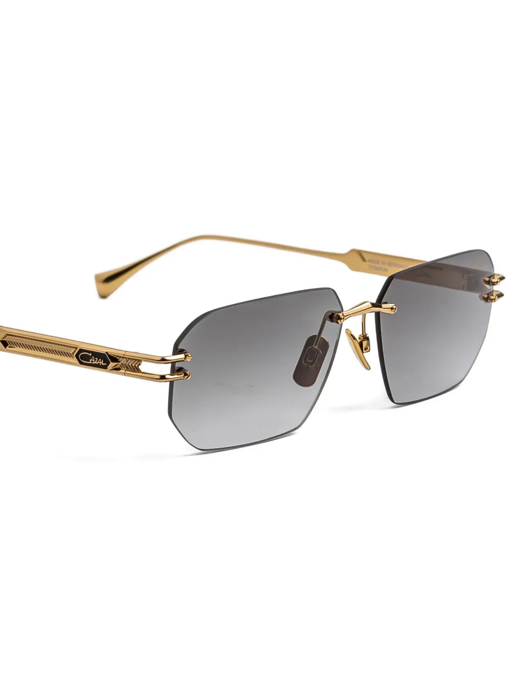  Cazal Geometric Sunglasses - Gold 