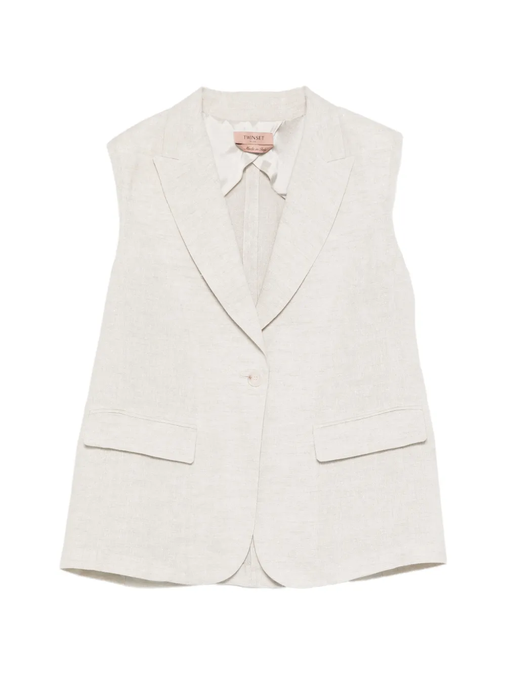 TWINSET flap-pocket single-breasted gilet - Toni neutri
