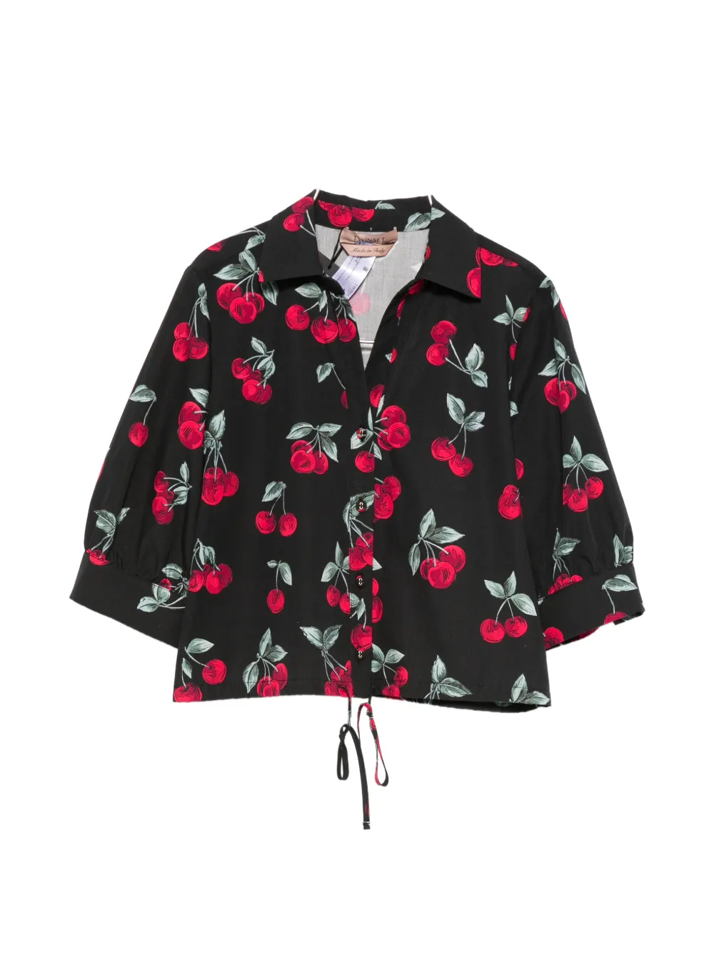 TWINSET cherry-print button-fastening shirt - Nero