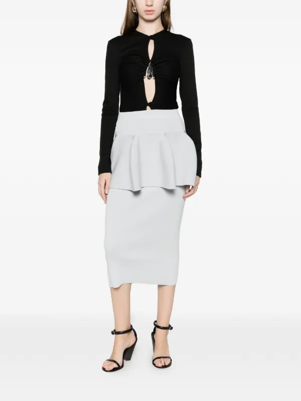 CFCL Pottery Glitter Layered Skirt | Blue | FARFETCH BH