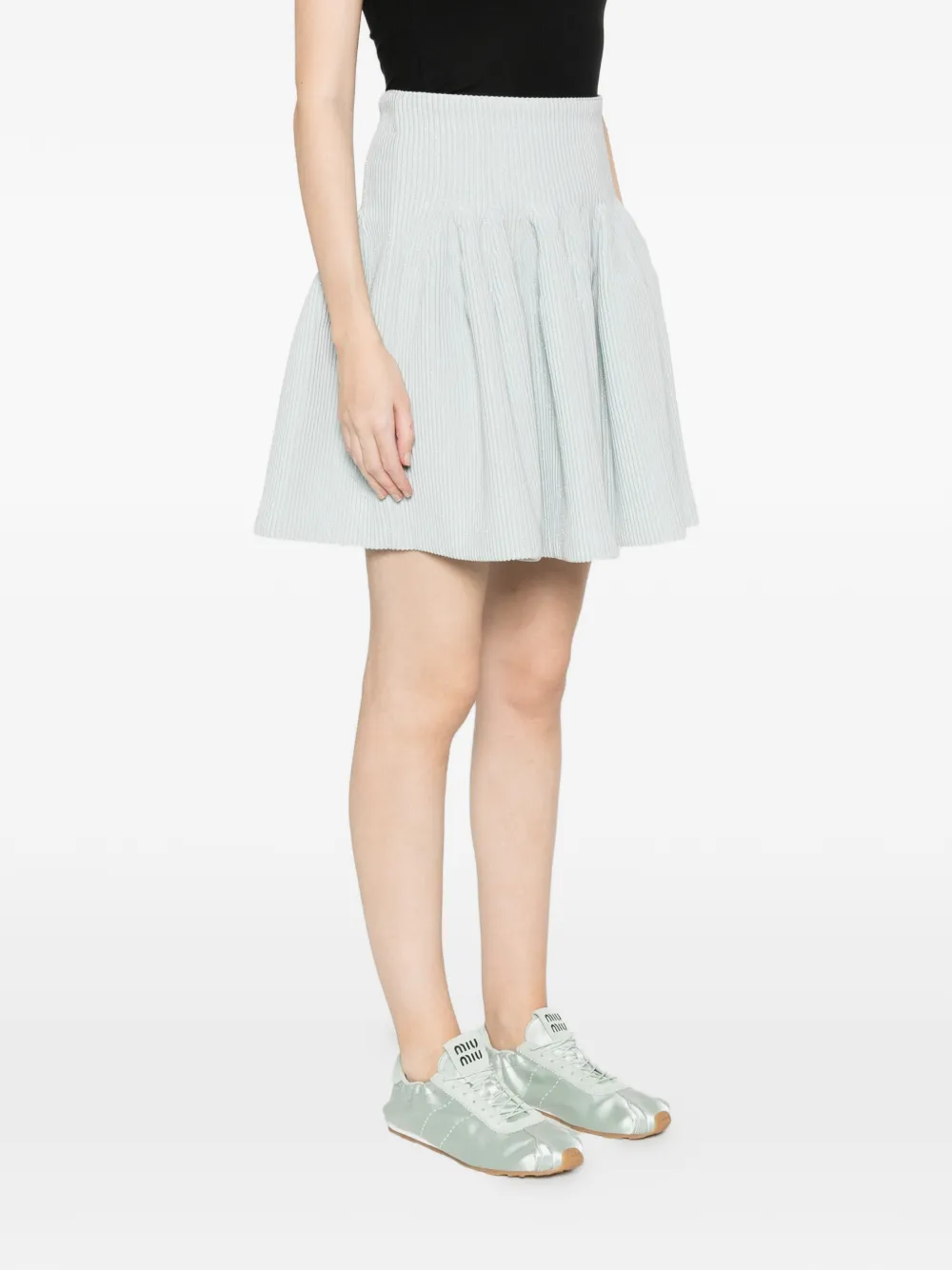  Cfcl Hypha Glitter Pleated Mini Skirt - Blue 