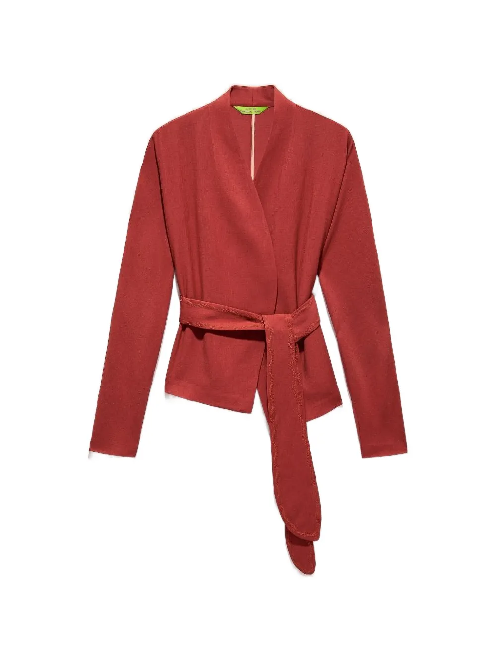 Shanghai Tang wrap belted jacket - Rosso