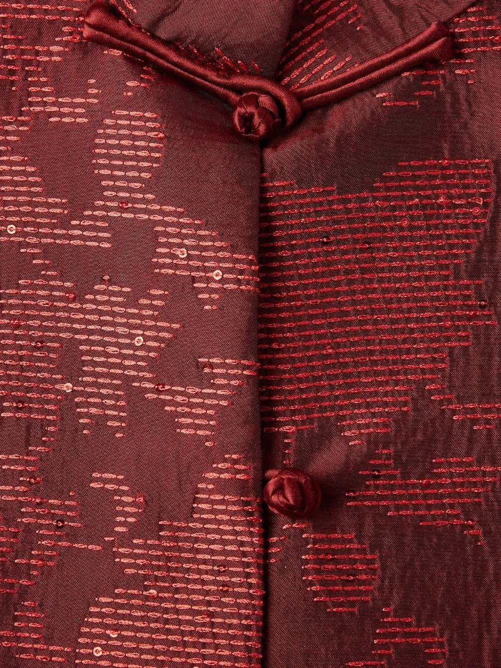  Shanghai Tang Patterned Button Jacket - Red 