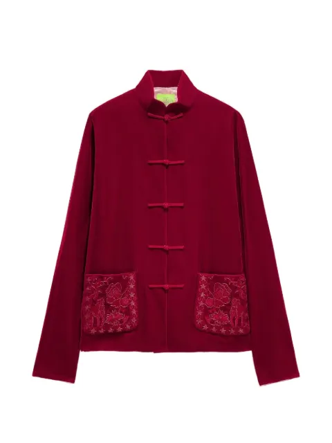Shanghai Tang embroidered pocket tang jacket