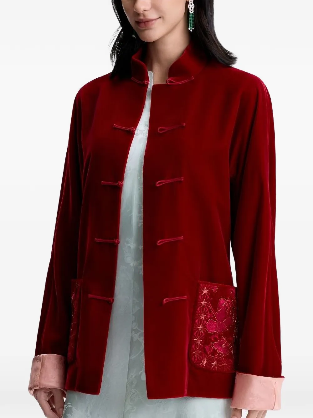  Shanghai Tang Embroidered Pocket Tang Jacket 