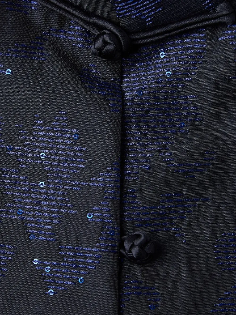  Shanghai Tang Sequin Embroidered Jacket - Black 