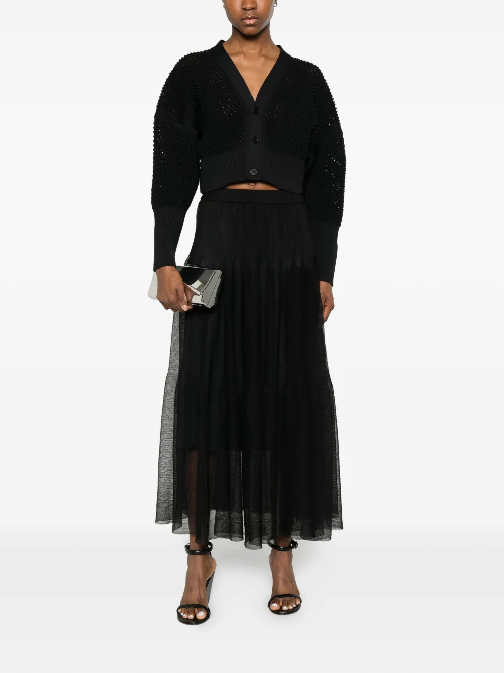  Cfcl Tiered Midi Skirt - Black 