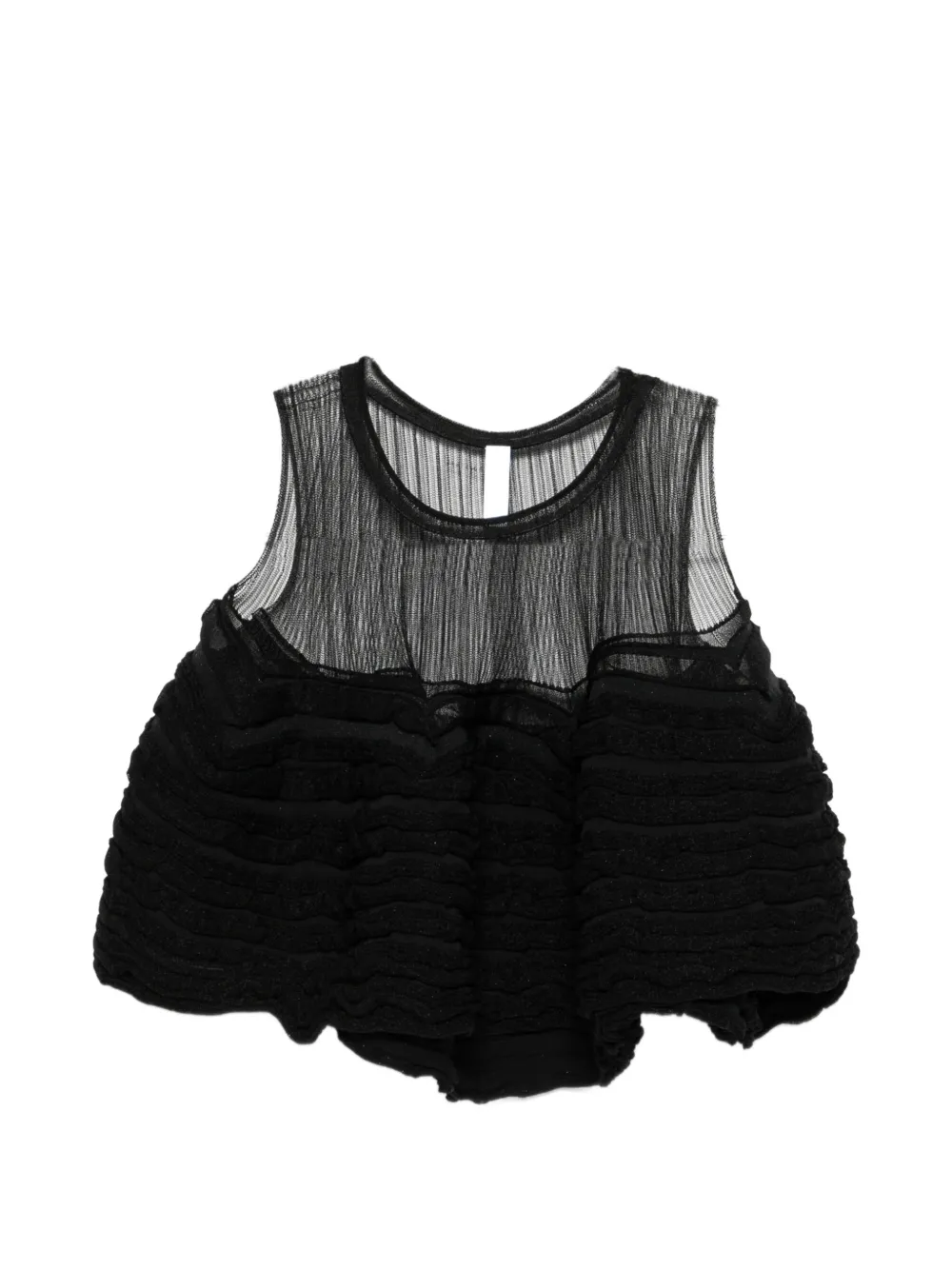 CFCL ruffled top - Nero