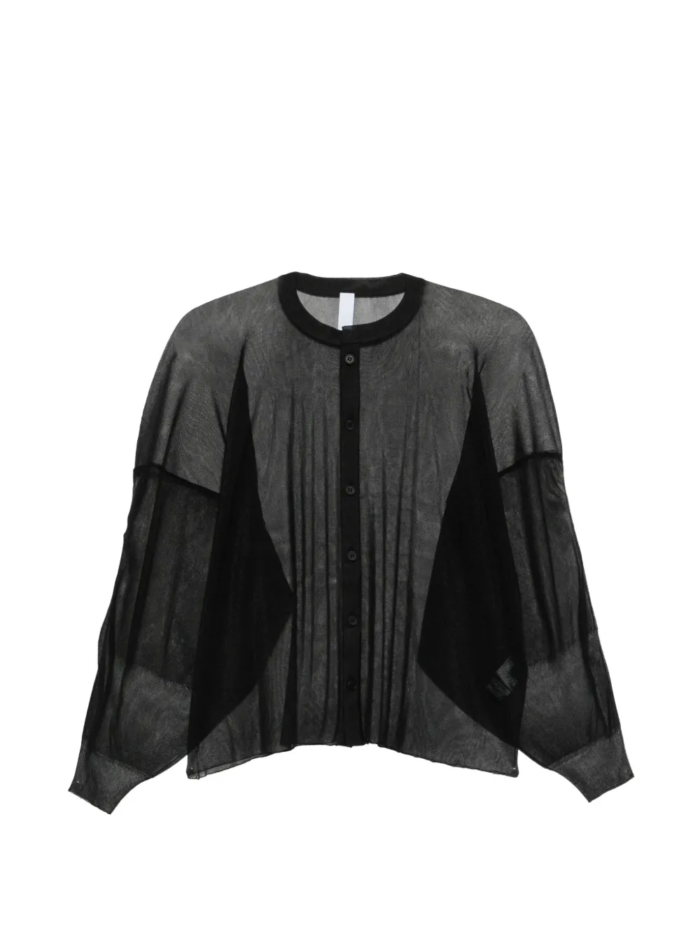 Cfcl Cascade Lucent Buttoned Panelled Top In Black