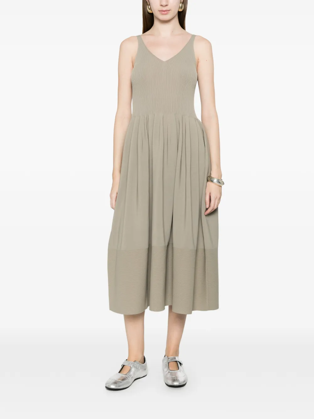  Cfcl Rivulet V-neck Sleeveless Dress - Neutrals 