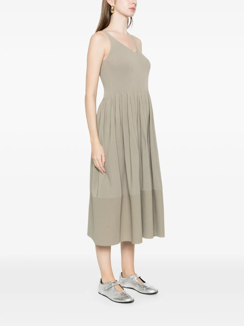  Cfcl Rivulet V-neck Sleeveless Dress - Neutrals 