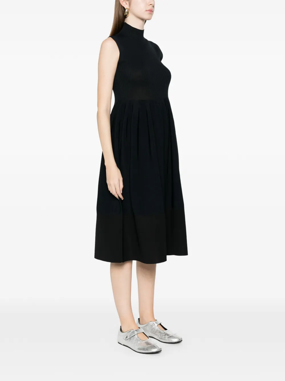  Cfcl Rivulet Ribbed Midi Dress - Black 