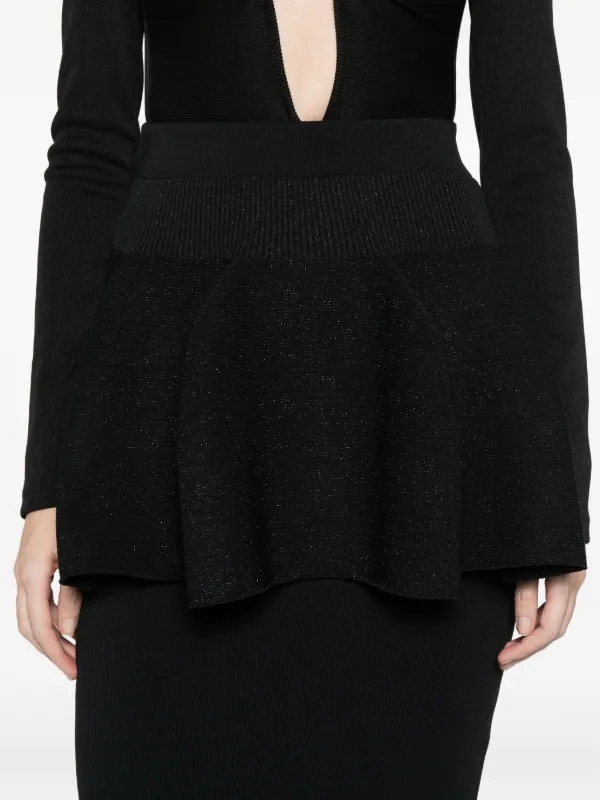 CFCL Pottery Glitter Layered Skirt | Black | FARFETCH GE