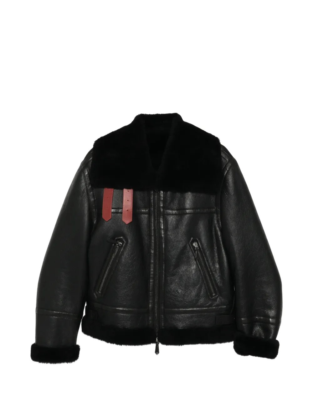 Bally shearling belt jacket - Nero