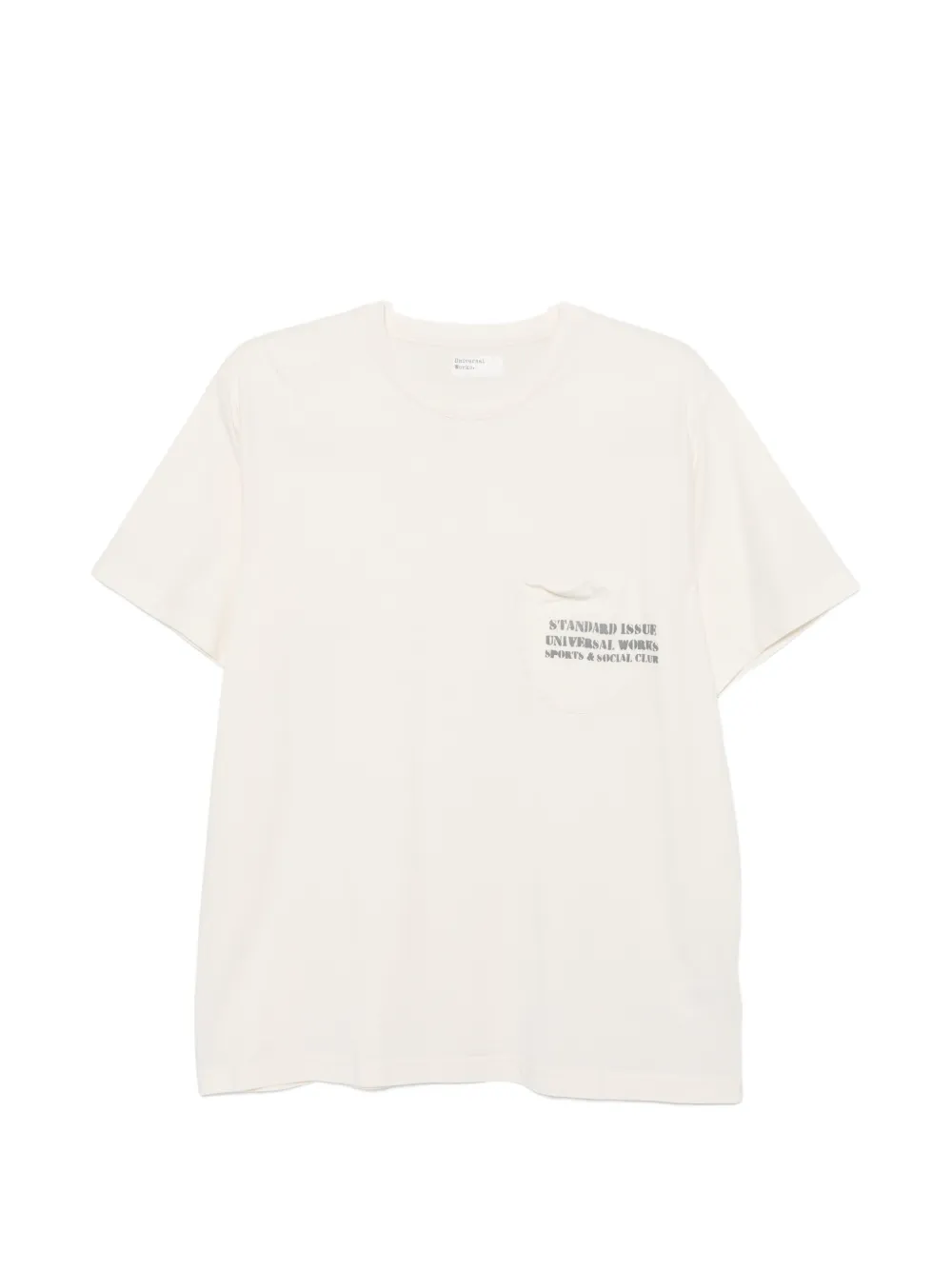 Universal Works logo-detail pocket T-shirt - Toni neutri