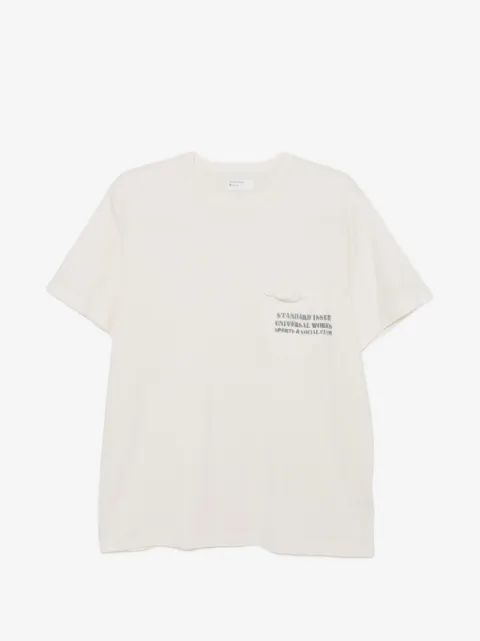 Universal Works logo-detail pocket T-shirt