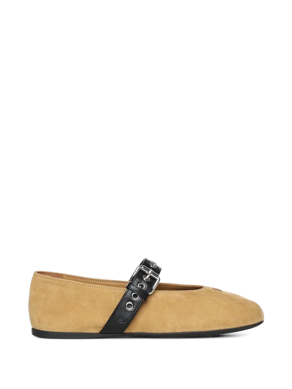 Miu Miu buckle strap ballet flat - Toni neutri