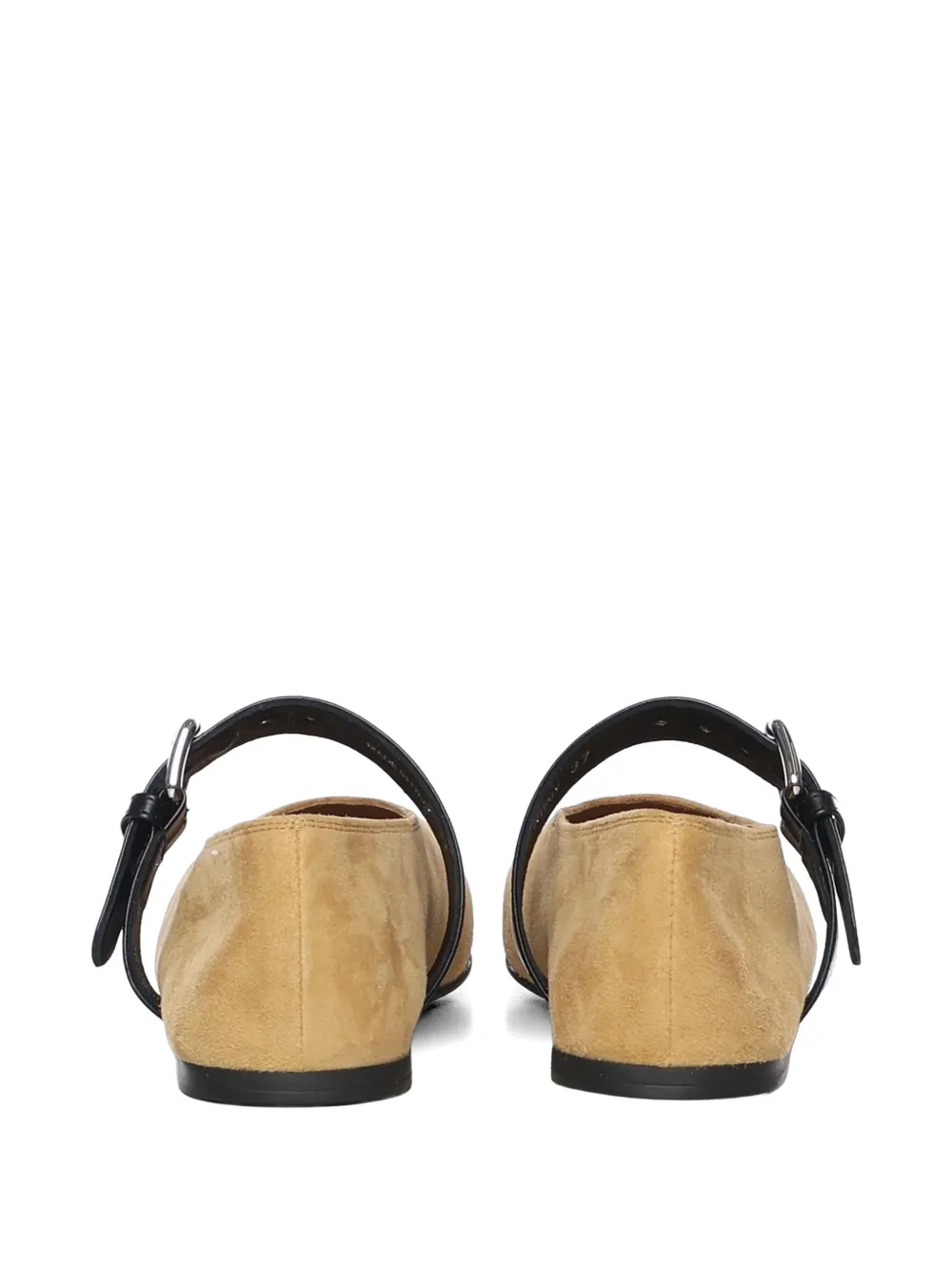 Miu buckle strap ballet flat Beige