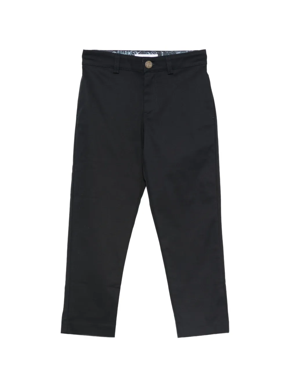 Roberto Cavalli Junior logo-button trousers - Blu
