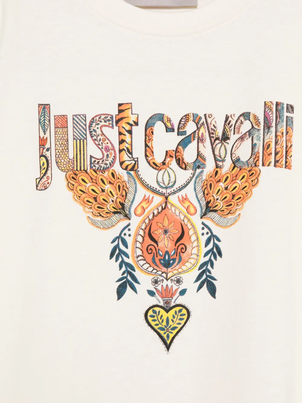 Just Cavalli Kids T-shirt met bloemenprint Beige