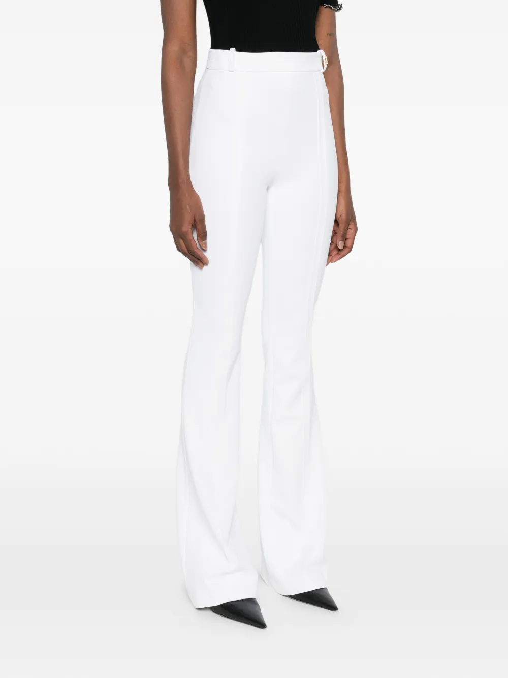 Elisabetta Franchi Flared broek Wit