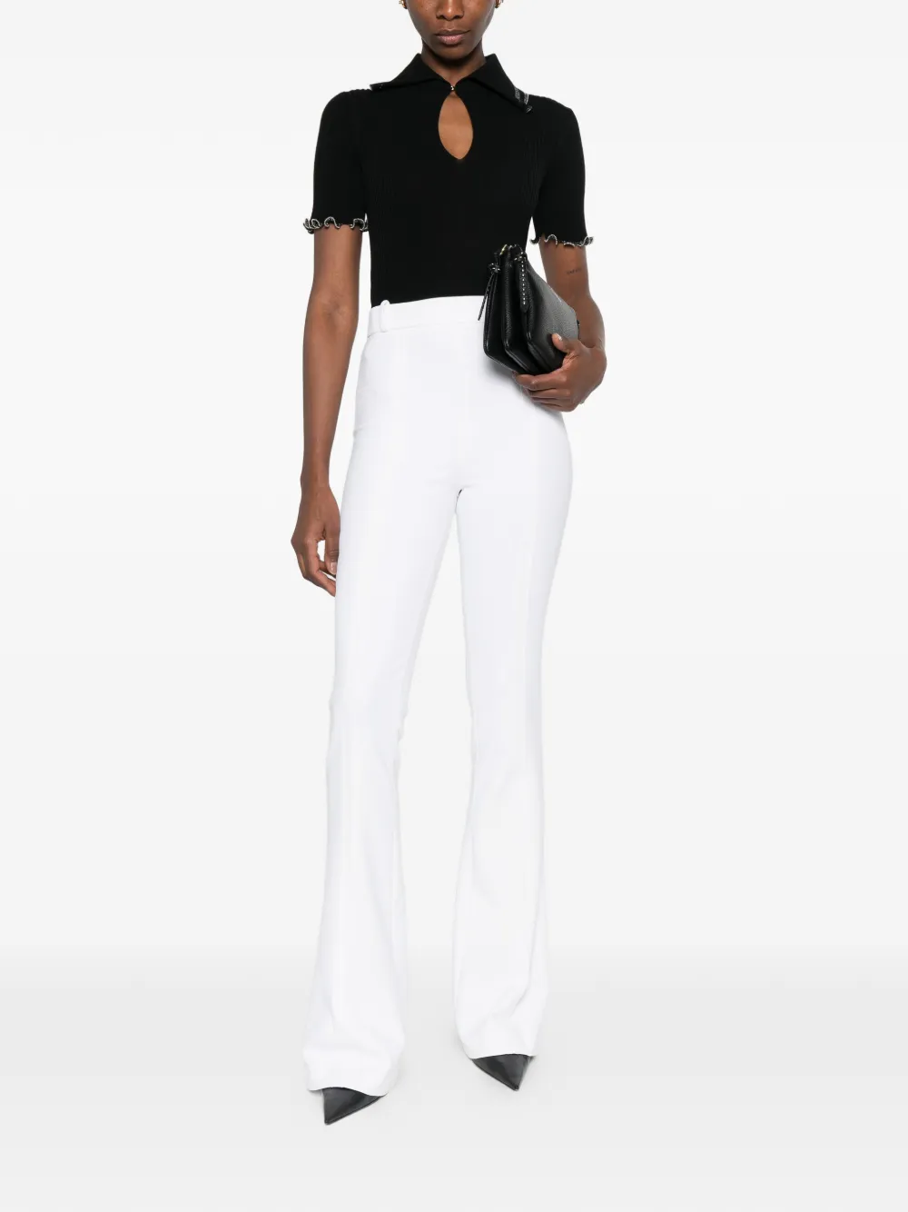 Elisabetta Franchi Flared broek Wit