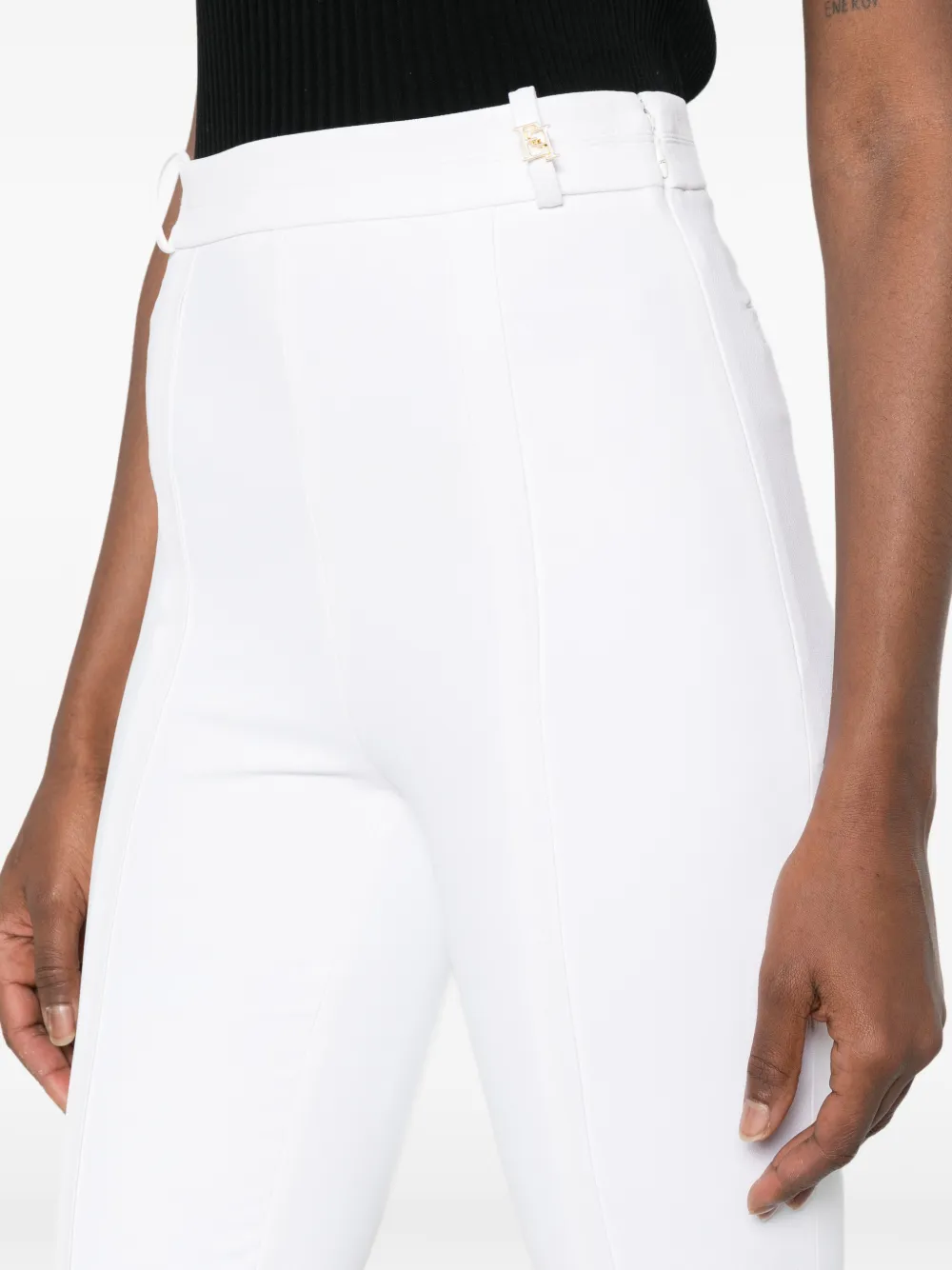 Elisabetta Franchi Flared broek Wit