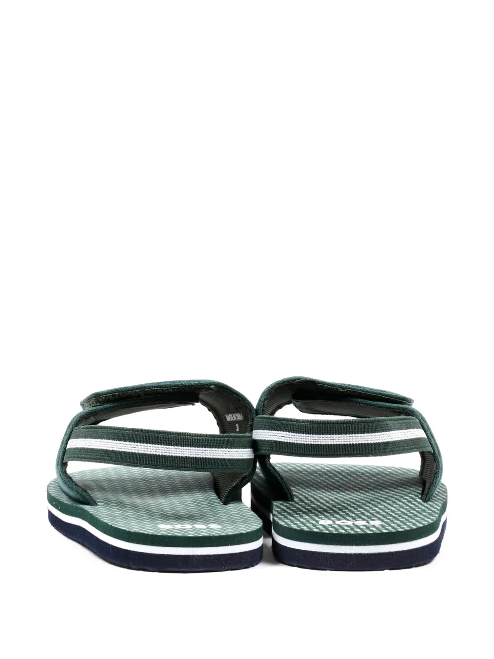 BOSS Kidswear logo-detail strap sandals Groen