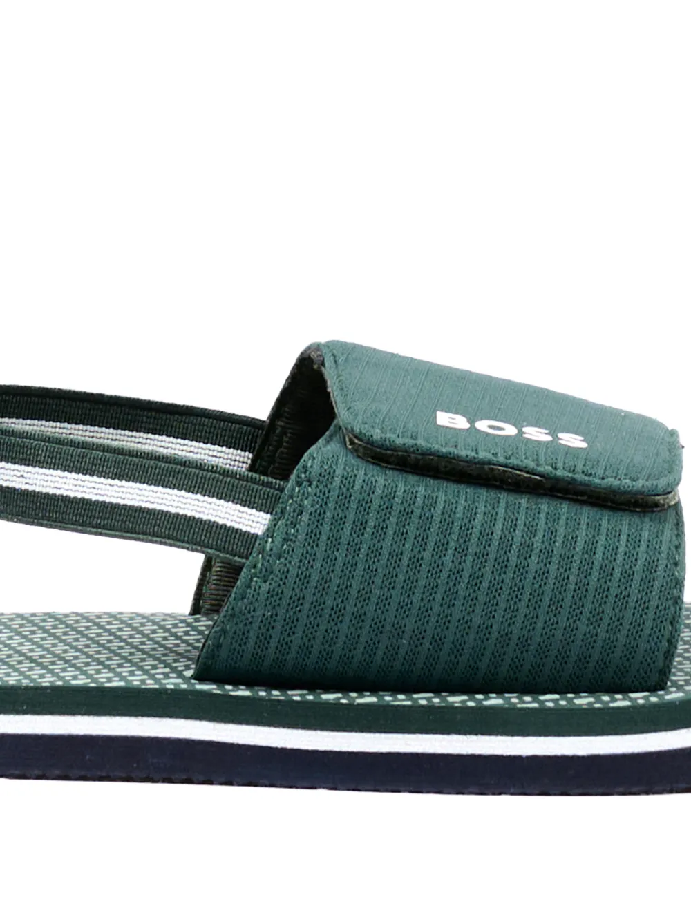 BOSS Kidswear logo-detail strap sandals Groen