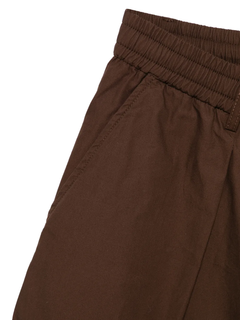  Universal Works Pleated Elasticated Shorts - Brown 