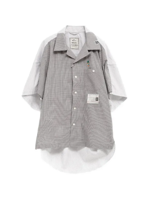 Maison MIHARA YASUHIRO レイヤード チェック シャツ | ホワイト