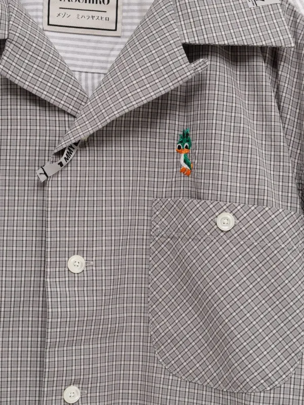 Maison MIHARA YASUHIRO レイヤード チェック シャツ | ホワイト