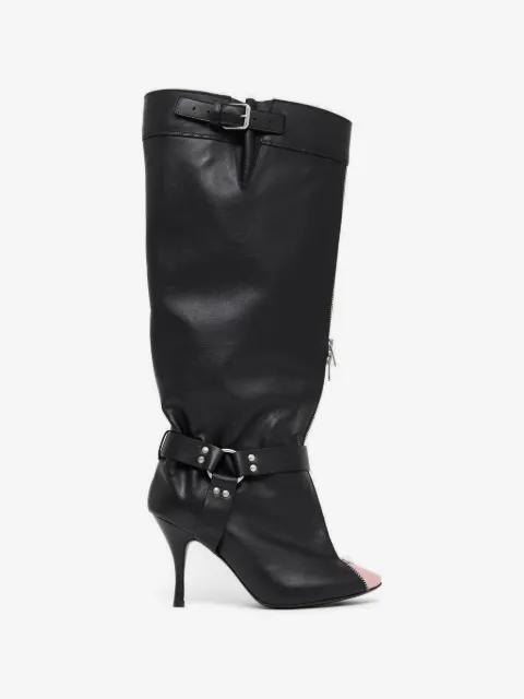 August Barron botas Unzipped con detalle de hebilla
