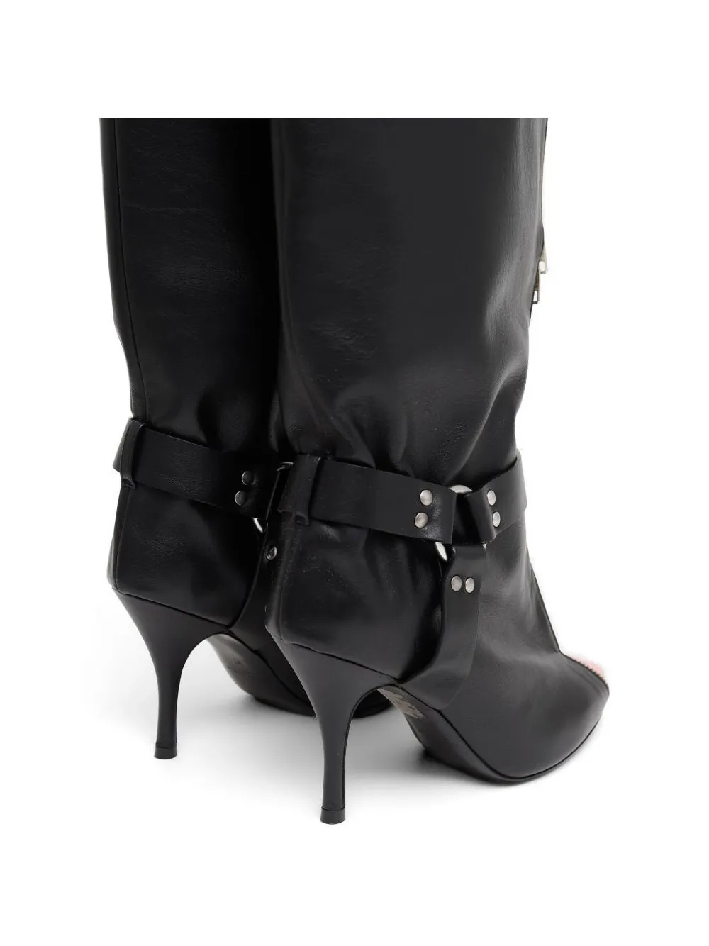  August Barron Botas Unzipped Con Hebilla - Negro 