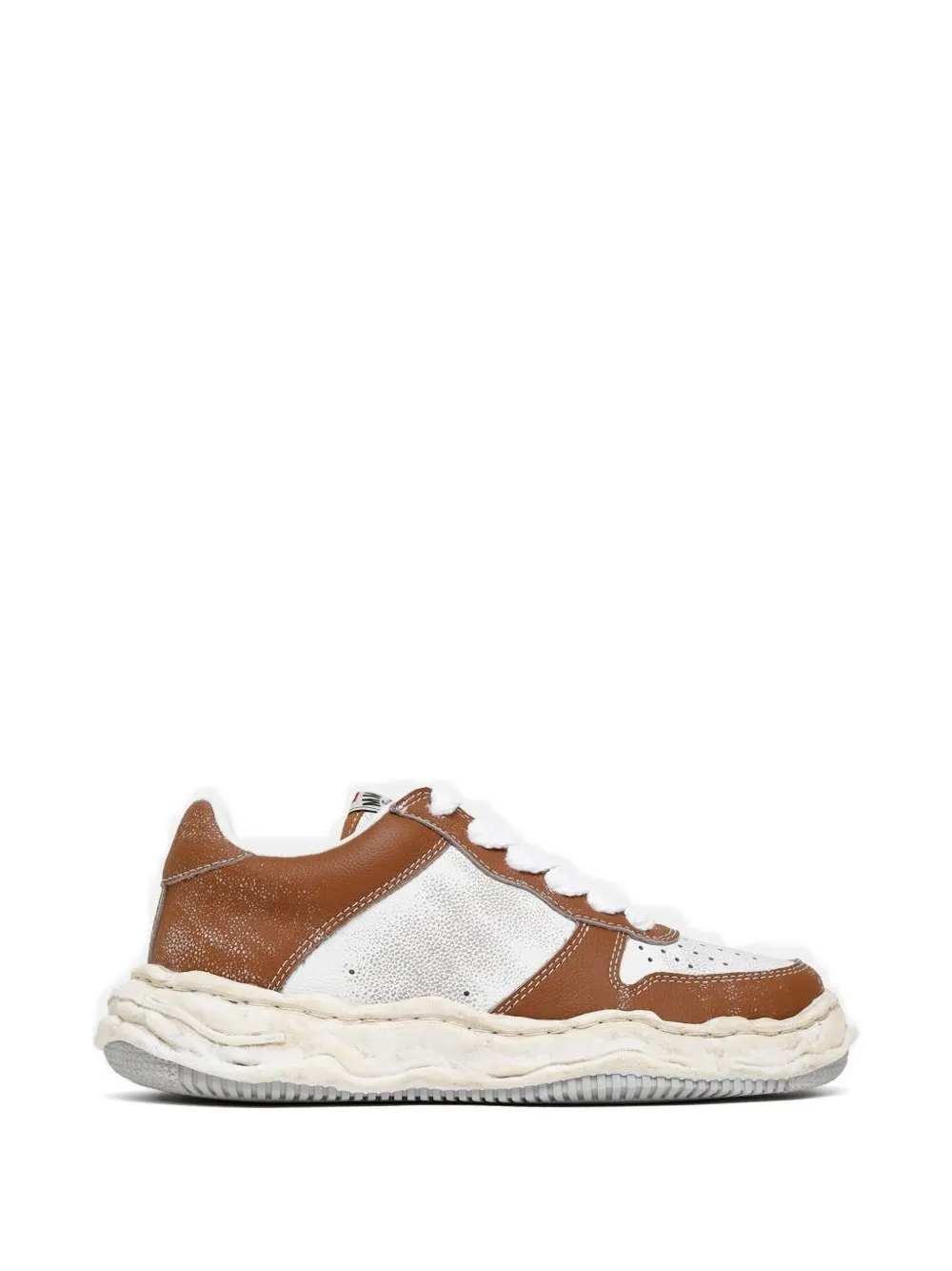 Maison MIHARA YASUHIRO panelled lace-up sneakers - Braun