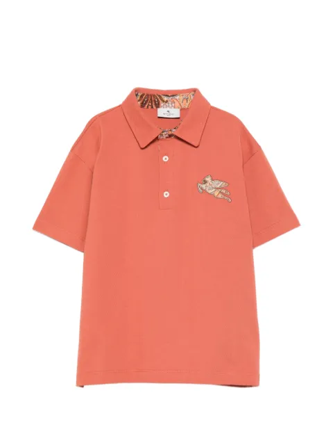 ETRO KIDS playera tipo polo con aplique del logo