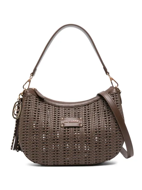 La Carrie woven tassel cross body bag