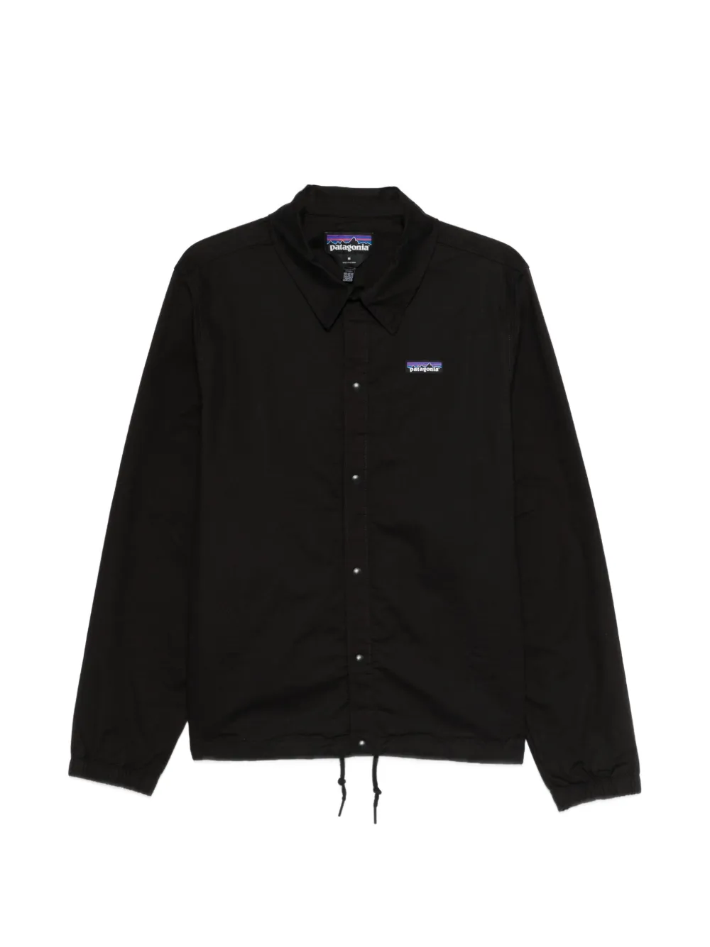 Patagonia logo-patch overshirt - Schwarz