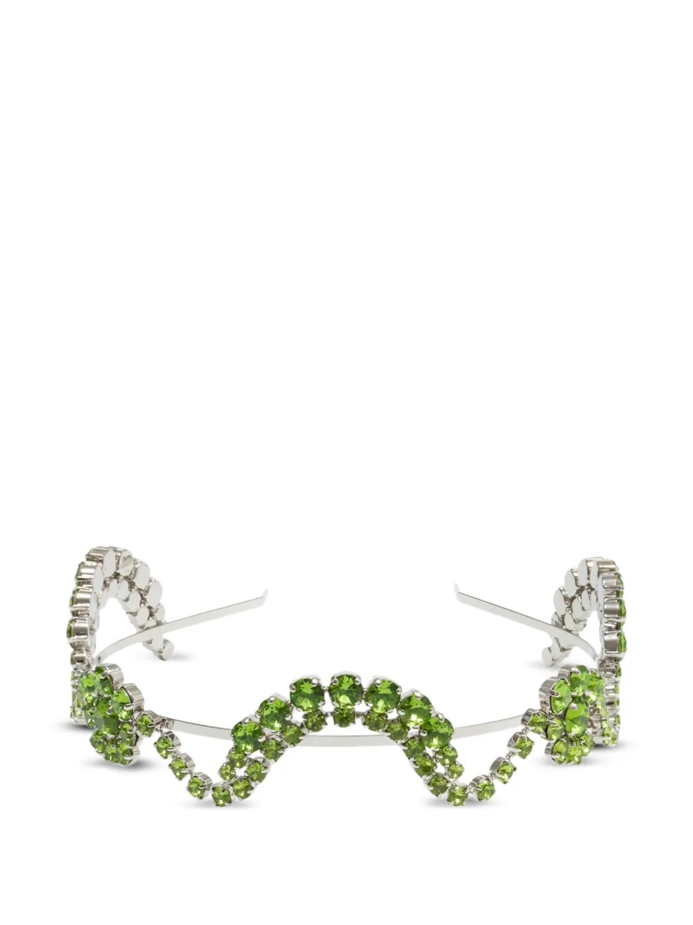 Simone Rocha Sepal crystal-embellished headband - Argento