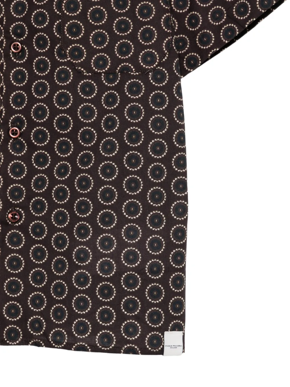 Paolo Pecora Kids Shirt met patroon Bruin