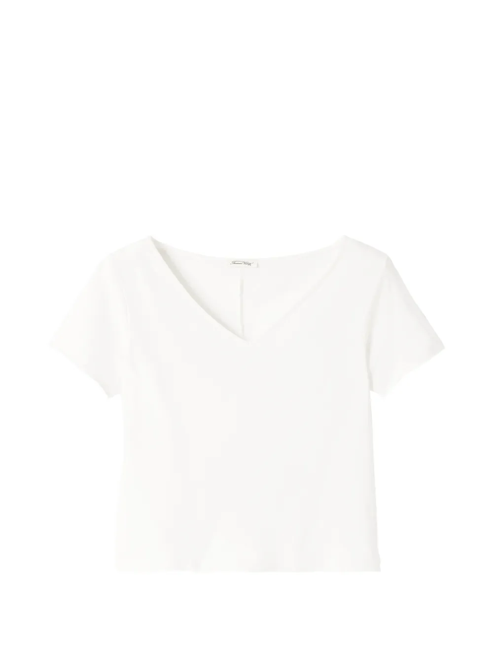 American Vintage T-shirt Aksun con scollo a V - Bianco